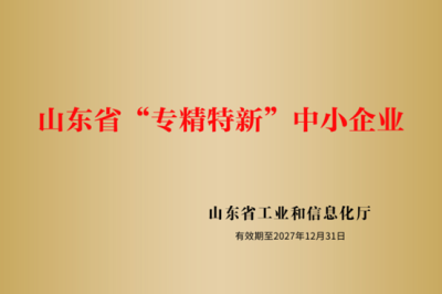 迪尔节能公司顺利通过“山东省专精特新企业”认定